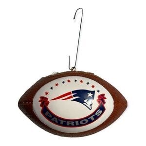 Topperscot Patriots football christmas ornament